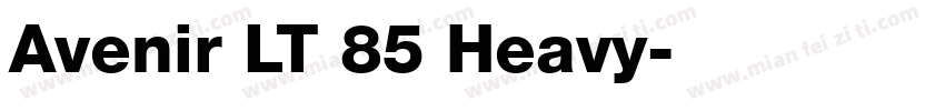 Avenir LT 85 Heavy字体转换